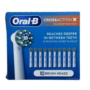 Oral-B CrossAction Replacement Brush Heads 10 Pack Max Clean Deep Plaque Removal
